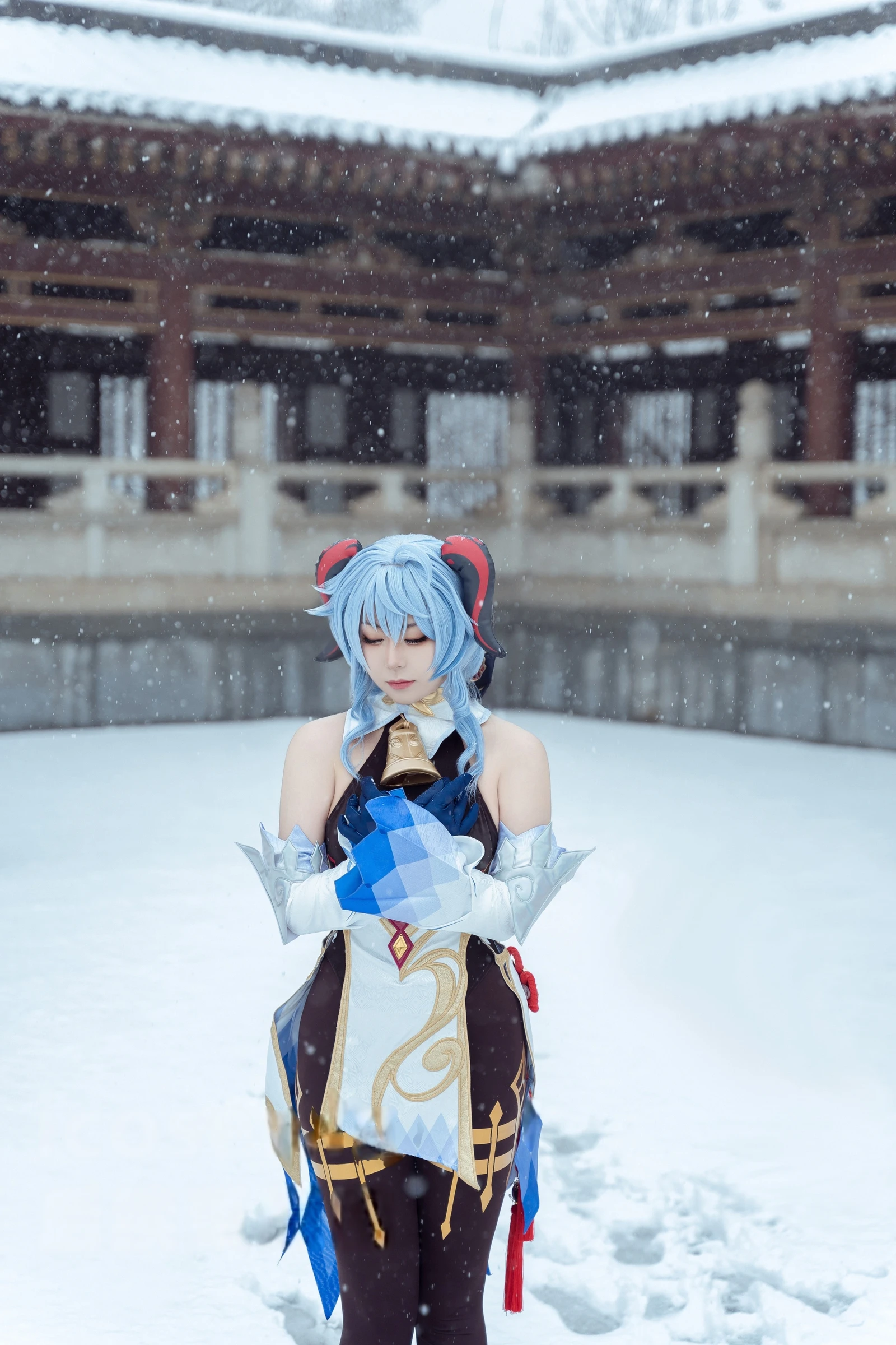 图片[4]-虎森森 原神 甘雨 雪景-COS世界